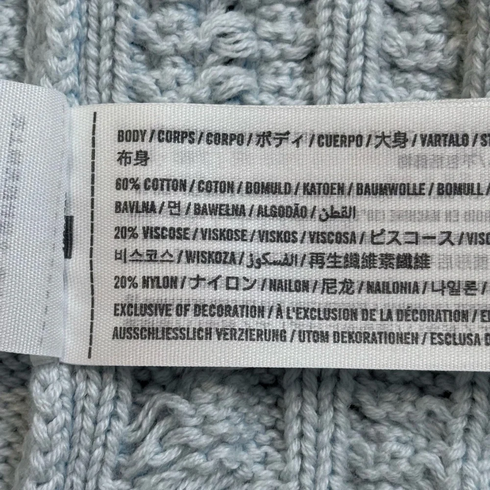 Abercrombie & Fitch Cable Knit Sweater Vest in Light Blue – Size M - Picture 4 of 6